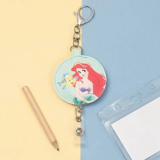 迪士尼Disney 夏日派對系列 圓形皮質伸縮證件扣-小美人魚 墊腳石購物網