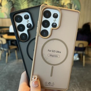 熱門🌟適用於三星Galaxy S25Ultra S24 S23 S22 Ultra Plus的啞光磁性無綫充電硬殻PC