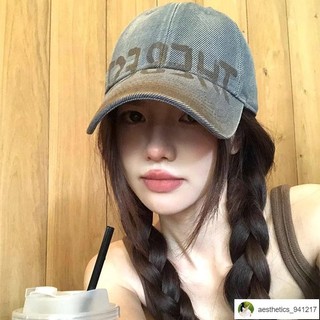🔥臺灣出貨🔥Mali🎀設計感帽子 【5222人收藏】誰來懂一下這個做舊美式復古漸變棒球帽!彎帽簷+深頂巨顯臉小!