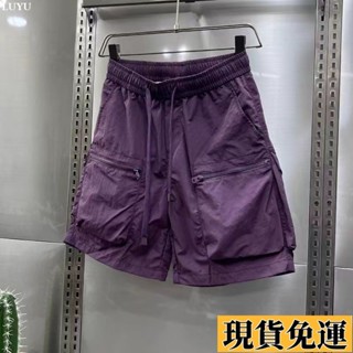 𝙻𝚞𝚢𝚞🚀限時免運速幹夏季多口袋薄款純色簡約寬松工裝短褲男士五分休閑潮牌運動褲
