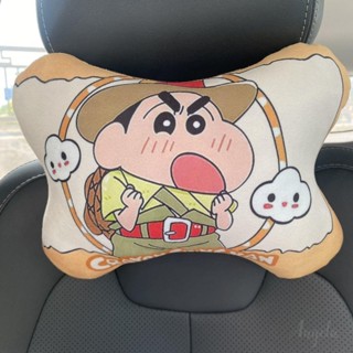 汽車頭枕 車用靠枕 頸枕✨蠟筆小新雙面汽車骨頭頭枕變身告白柔軟護頸枕支撐脖子舒適新之助 汽車腰靠 車用靠背