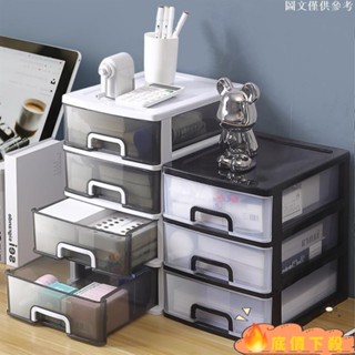 推薦新品*桌面收納盒 多功能多層抽屜式收納櫃 化妝品收納箱 學生文具收納盒 雜物整理儲物盒 收納盒 a4收納 辦PXXP