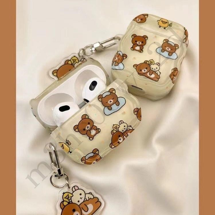 趣味輕鬆熊 鬆弛熊 耳機套 Airpods pro 4代 防摔保護套 3代耳機殼 1/2代 4代耳機保護殼