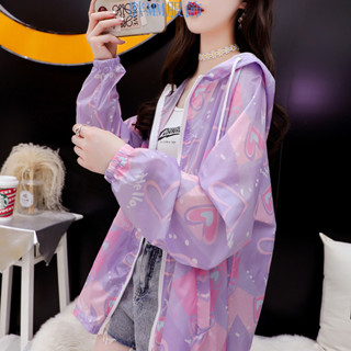 【胖妹妹衣櫃】 加肥大碼2-300斤防曬服外套女夏季薄款透氣寬鬆開衫設計感上衣潮