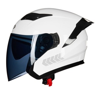 夏季機車安全帽 3/4安全帽 機車安全帽 雙鏡片安全帽 帶通風孔 雙鏡片 帶內鏡片開關 可伸縮內鏡片 內襯可拆卸