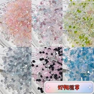 ❤新店下殺❤【花房係列】夏日ins低飽和水晶混色玻璃米珠散珠diy手工串珠材料