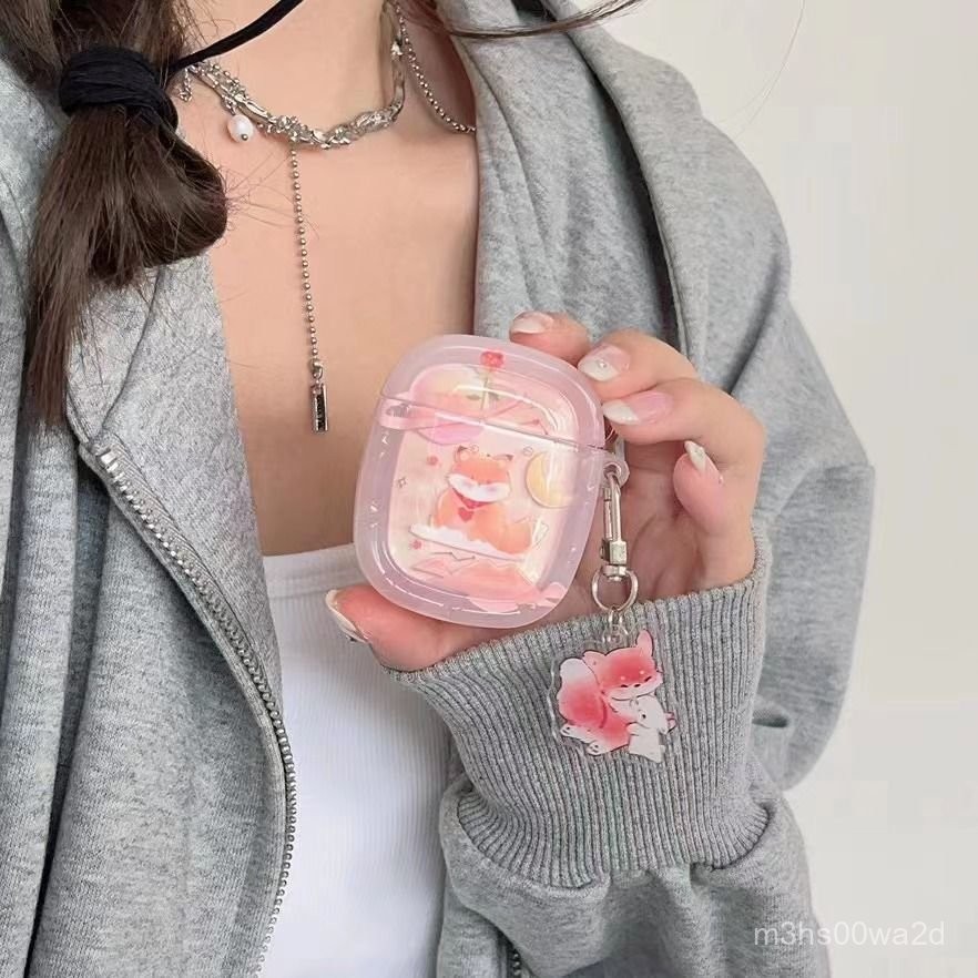 新款✨免運✨AirPods 保護殼 可爱小狐狸适用airpods4保护套airpodspro苹果耳机套2代无线蓝牙