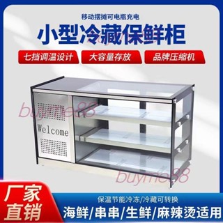 [可開發票]【前後開門便捷】小型冷藏保鮮櫃臺式冷藏展示櫃桌面炸串三輪車移動擺攤保鮮櫃商用（詢運費）4.2
