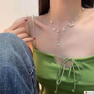 臺灣發貨 熱銷 氣質 小眾設計 ins 獨特 百搭輕奢珍珠項鏈女ins小眾設計愛心流蘇鎖骨鏈百搭高級感蝴蝶頸鏈