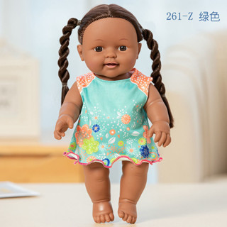 「小花甜鋪」✨模擬娃娃玩具嬰兒女孩軟矽膠全軟膠寶寶洗澡洋娃娃黑皮膚的假娃娃 娃娃玩具