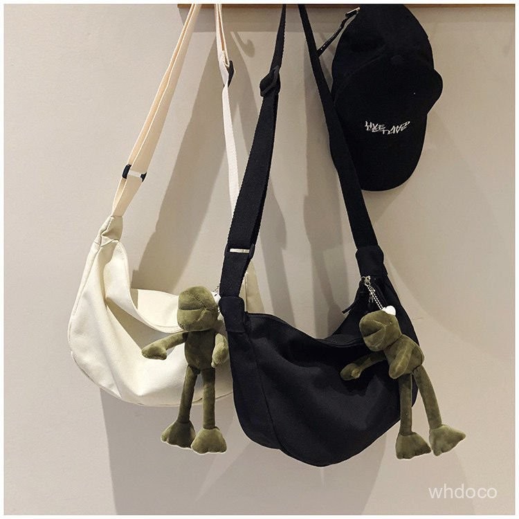 👜 卿選好物 👜【4846人好評】大容量腋下包女大學生上課斜挎包帆布包秋冬託特包單肩通懃餃子包