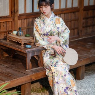 日本和服 和服 和服外套日式和服 角色扮演 cosplay日係和風改良日本和服浴衣花綠色碎花複古可愛少女旅拍賞櫻連衣裙