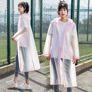 透明雨衣男女中長款雨披 一體式雨衣 雨衣長款 雨衣 時尚雨衣 風衣式雨衣 戶外雨衣 防風防寒雨衣 連帽雨衣 加厚輕便雨衣