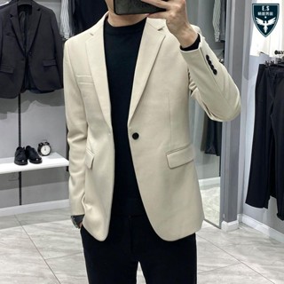 緊身西裝外套 男 秋季新款韓版休閒小西裝上衣青年潮流百搭外套【E.S男裝】C2