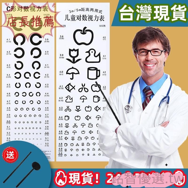 💕店長推薦💕視力表 視力測量表 視力檢查表 標準醫用兒童家用視力表 國際標準掛圖對數測近視眼睛度數