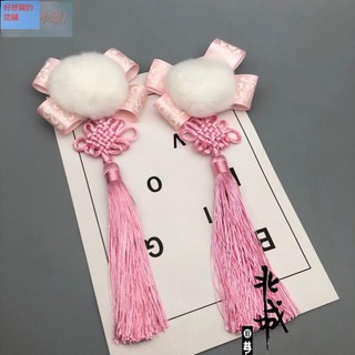 風尚中華娘髪包 COS髮飾 中華漢服旗袍頭飾 青花瓷蘿莉塔髮飾 蝴蝶結獺兔流蘇毛球髮飾髮夾