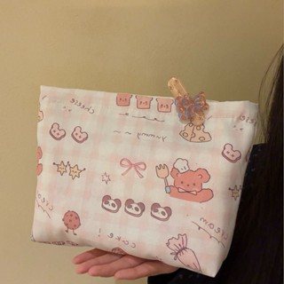 💕臺灣出貨💕滌綸材質 原創新款 ins 小熊 收納 便攜 2025 大容量 收納袋 化妝包 旅行 卡通 爆款 XEDJ