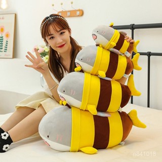 🌸臺灣48h現🌸【店鋪熱銷】鯊魚bee搞笑玩偶蜜蜂Bee娃娃公仔生日禮物搞怪毛絨玩具禮物【蛋殼優選】
