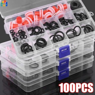 【1件出貨】100 件/盒家用水龍頭密封 O 型圈套件耐用管道橡膠墊圈廚房浴室通用水龍頭維修配件批發