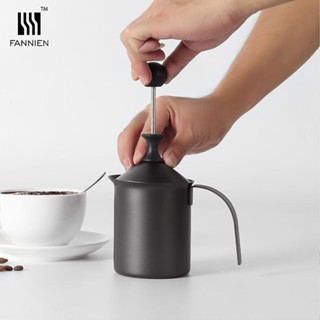 [本土倉48H] 打奶泡器杯機壺家用拉花小型手動咖啡花式雙層不銹鋼加厚手動工具 HJ7M