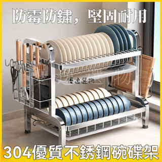 【防黴防鏽】304不鏽鋼瀝水收納架｜碗盤+筷子+砧板三合一｜防鏽加厚設計｜廚房小空間救星