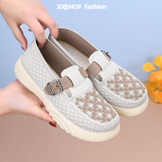 【XX|茜茜 SHOP】 軟底休閒鞋 透氣網麵鞋 防滑運動鞋 顯瘦軟底老爹鞋 軟底帆布運動鞋 老北京布鞋 平底透氣懶人