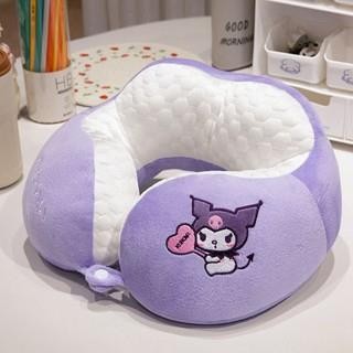 U型枕🥰卡通雙駝峰U型頸枕午睡枕冰感涼爽可愛美樂蒂護頸便攜旅行午休枕