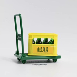 熱賣👍推車啤酒 袖珍啤酒微縮模擬 辦公室小物 金牌臺啤啤酒小推車組 海尼根推車 創意小物場景拍攝道具 飲料罐食玩m