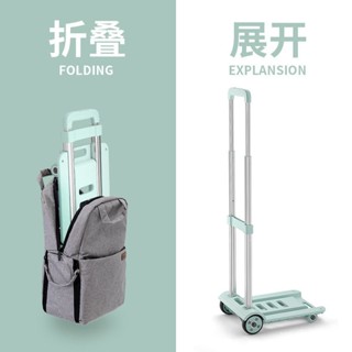家用折疊小拉車搬運購物買菜擺攤手推車神器輕便攜快遞行李拉貨車 多功能小推車 便攜折疊買菜車