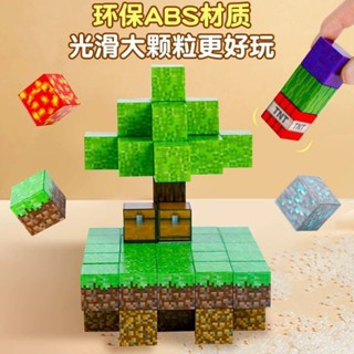 我的世界磁力方塊MC週邊遊戲磁吸模型男女孩益智拚裝積木玩具