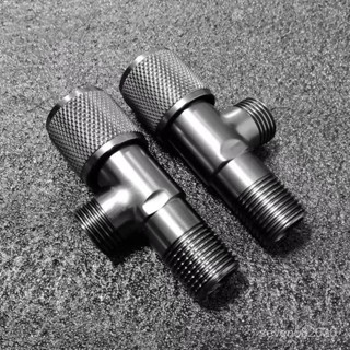 【店鋪熱銷】槍灰色精鑄不銹鋼4分家用加厚三角閥防迴水熱水器馬桶止迴閥開關[慧兒] E52E