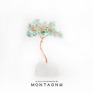 【montagne】原礦水晶樹｜treasure tree｜白水晶。綠東陵｜淨化。招財