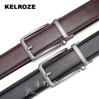 🔥 官方正品腰帶 KERLOZE皮帶 男士腰帶 自動扣 真牛皮腰帶 簡約休閑百搭 男式褲帶（滿169出貨） P2