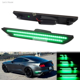 熱銷 2 件裝汽車後綠色側標誌燈適用於福特野馬 2015 2016 2017 2018 2019 2020 20
