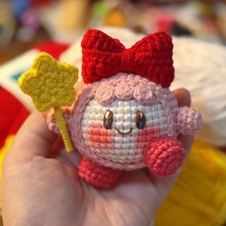 diy手工編織材料🎀 手工編織diy材料包星之卡比包包掛件勾毛線鉤針玩偶針織打發時間