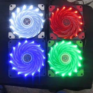 12CM電腦機箱散熱風扇 紅藍綠白 4燈15燈LED靜音強風 水排風扇 海鷗