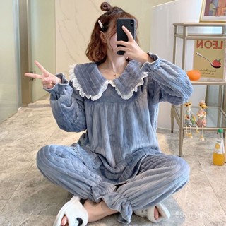 💸超值優惠💸睡衣 秋冬睡衣 居家睡衣 寬鬆睡衣 珊瑚絨睡衣女冬季加厚加絨套裝秋冬款可愛公主風長袖法蘭絨家居服