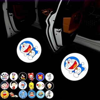 ✨興隆百貨✨車門投影燈 汽車投影燈車用迎賓燈適用Mickey Mouse Doraemon Sakura Momoko
