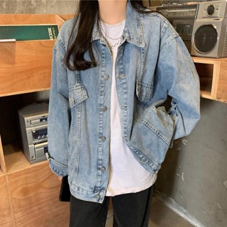 Good✨牛仔外套女2025年春裝新款韓版寬鬆BF網紅春秋季牛仔上衣褂ins潮