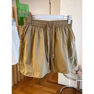 Good✨2025新款速幹麵料高腰鬆緊休閒寬鬆運動A字短褲女夏季薄款闊腿褲