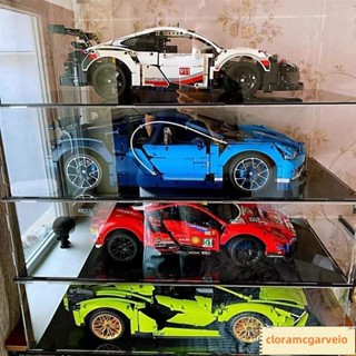 適用樂高蘭博基尼布加迪展示盒汽車保時捷法拉利賽車模亞克力厚度汽車模型展示盒賽車展示盒 模型收納盒