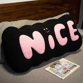 💥免運·臺灣出貨💥【蓬鬆飽滿】北歐風簡約nice靠枕床頭客廳靠墊枕頭超軟抱枕睡覺長條飽滿可拆洗