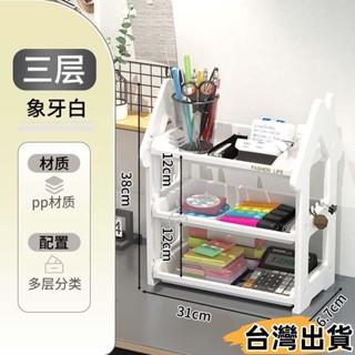 臺灣熱賣⚡桌面收納架｜化妝品收納架 書桌收納 學生宿舍 辦公桌整理 多層置物架 北歐風 簡約ins風 可最佳化115