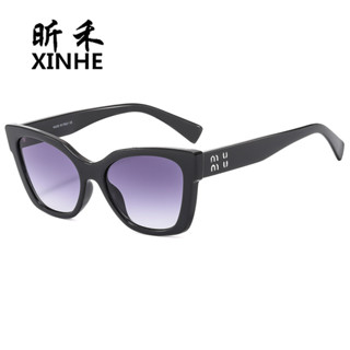 ✨臺灣出貨✨ 鏡尚嚴選 歐美大牌繆家太陽鏡時尚貓眼大框百搭墨鏡 潮流男女士字母miu眼鏡