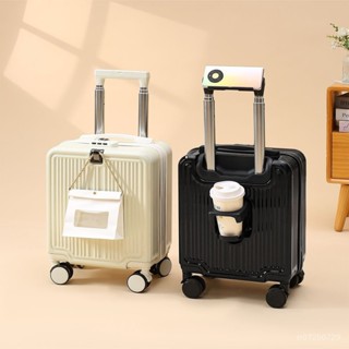 🎉臺灣熱賣🎉14寸小型拉桿箱 迷你行李箱20×30×40春秋航空旅行箱免託運登機箱 密碼皮箱 帶杯架手機支架前掛鈎
