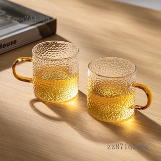 ✨滿額免運✨憶壺 茶 玻璃 小茶杯 6只裝 玻璃杯 帶 把手 2個 米粒 錘紋 功夫茶具 配件 耐熱 茶具 玻璃杯