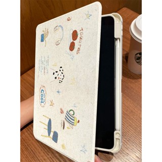 iPad 保護套 潑墨斑點狗狗適用iPadPro2024保護套Air6/5/4旋轉7/8/9亞克力13寸 防摔保護套