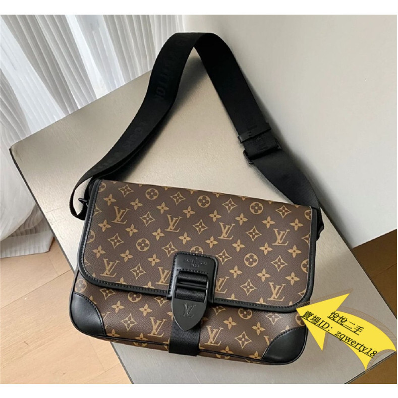 LV 路易威登 ARCHY MM 中號 斜挎包 老花 男包 M46328 郵差包 肩背包