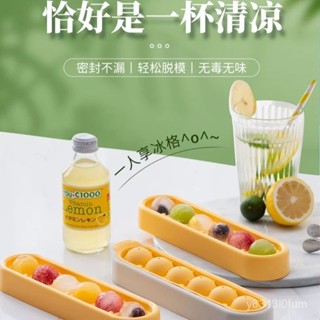 臺灣有貨⚡ 夏日冰球模具家用軟矽膠圓球形迷你小冰格冰箱製冰盒凍冰塊盒帶蓋 U168