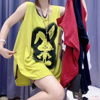 【2XL-8XL大尺碼】💕吊帶背心 大尺碼女裝 寬鬆 顯瘦夏季新款胖mm2-300斤大碼寬鬆中長款吊帶背心無袖薄款上衣